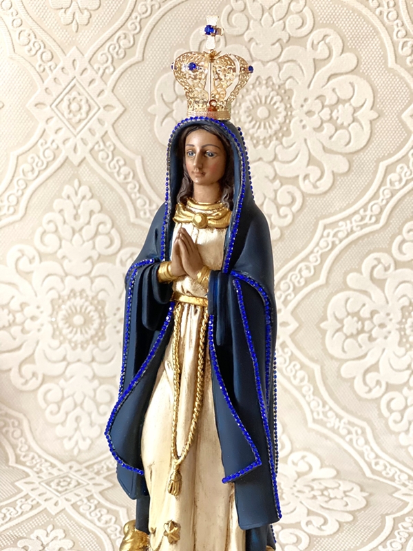 Nossa Senhora de Fátima 30cm fio de strass