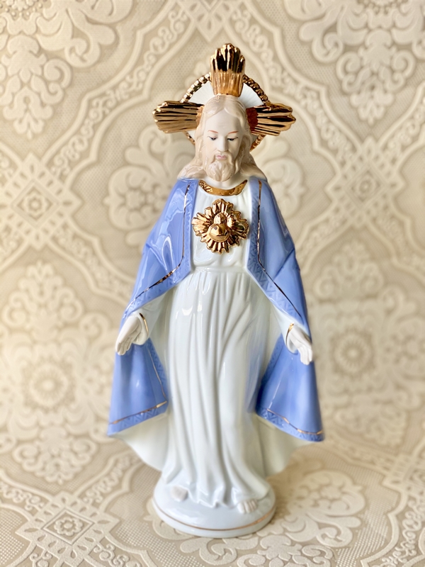 Sagrado Coração 30cm em porcelana