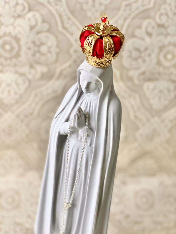 Nossa Senhora de Fátima 40cm em Pó de Mármore