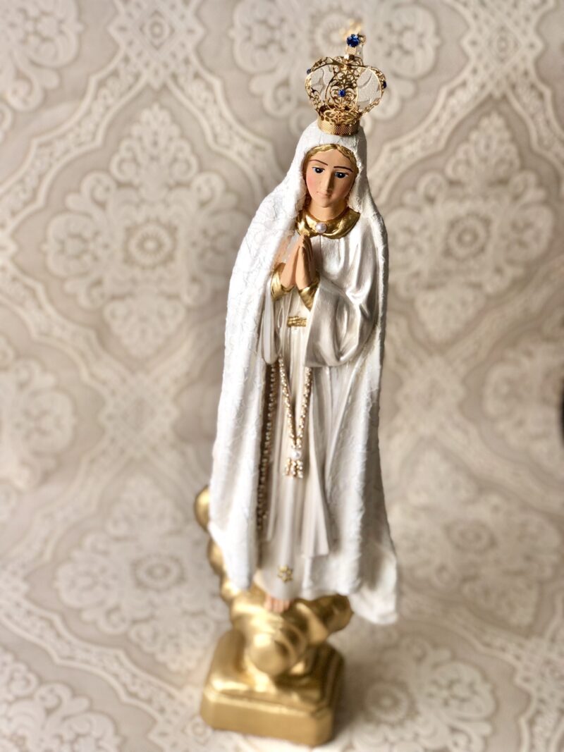 Nossa Senhora de Fátima 50cm em renda