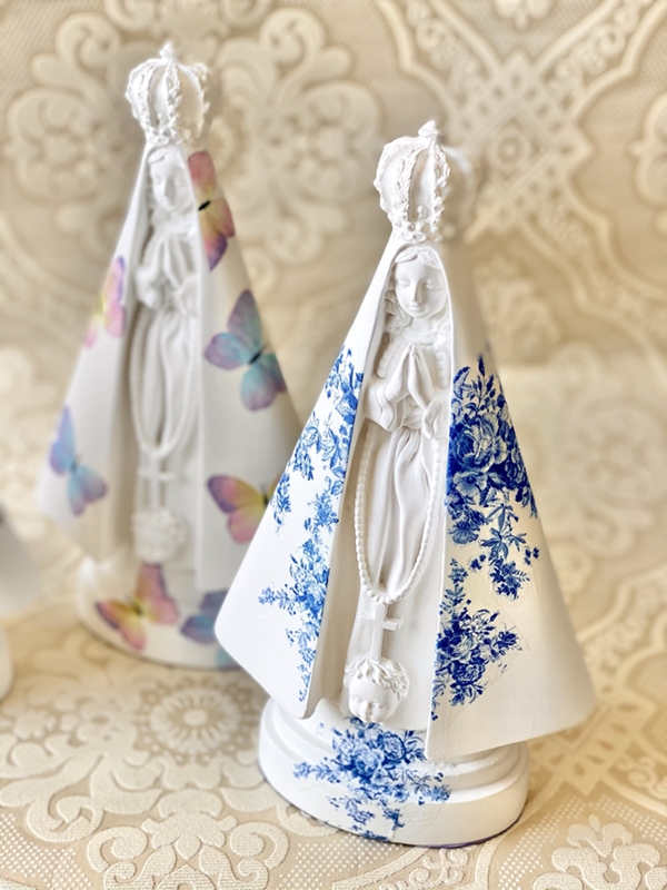 Nossa Senhora Aparecida 20cm Decoupage em Guardanapo