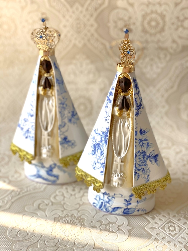 Nossa Senhora Aparecida 20cm Decoupage em Guardanapo