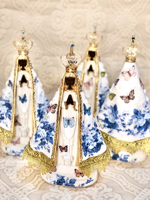 Nossa Senhora Aparecida 30cm Decoupage em Guardanapo