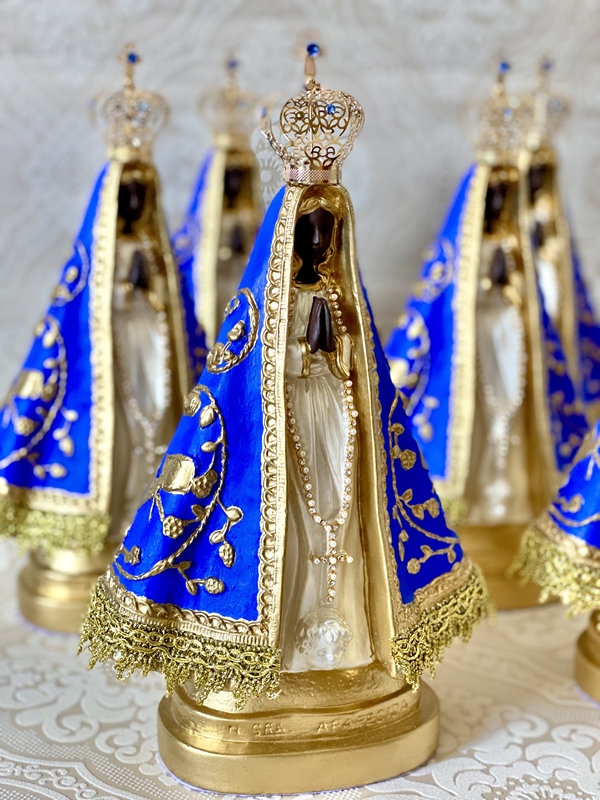 Nossa Senhora Aparecida 30cm azul mar