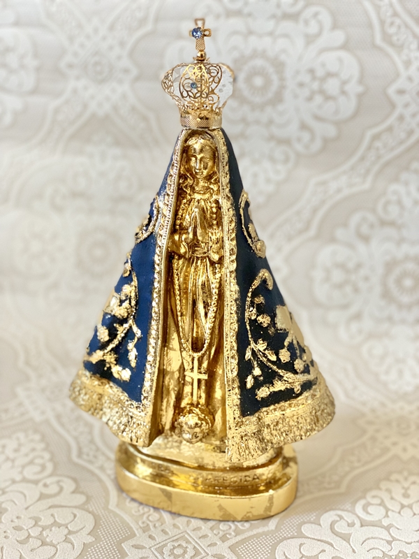 Nossa Senhora Aparecida 30cm Nude folha de ouro