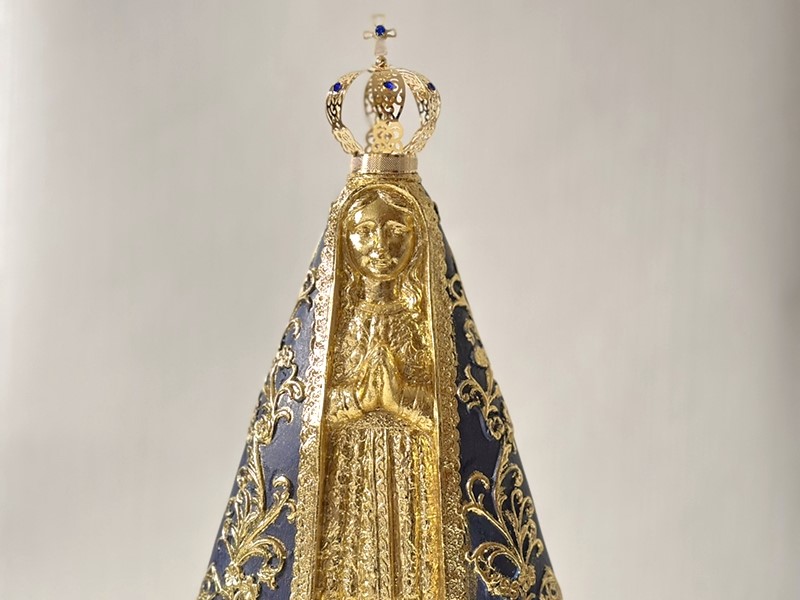 Nossa Senhora Aparecida 40cm em folha de ouro