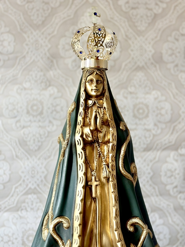 Nossa Senhora Aparecida 60cm pintura envelhecida