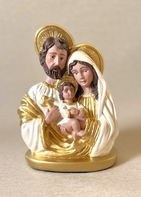 Busto de Sagrada Família 20cm perolado