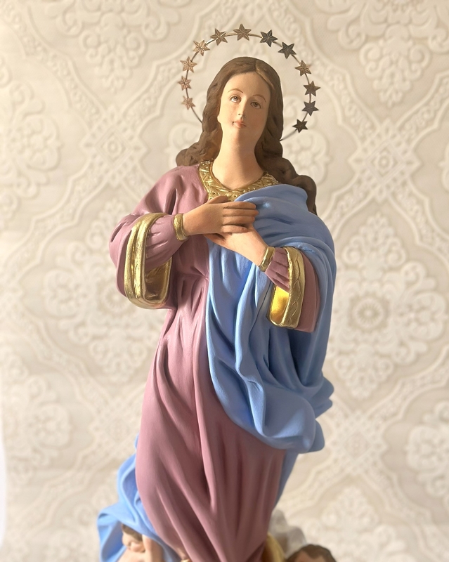 Nossa Senhora da Conceição com 60cm em pintura
