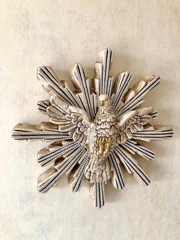 Divino Espírito Santo com 30cm em fio de strass