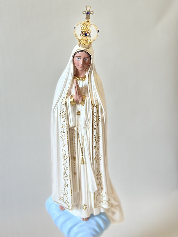 Nossa Senhora de Fátima 40cm pintura perolada