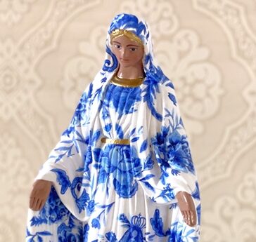 Nossa Senhora das Graças 30cm estampa floral exclusiva