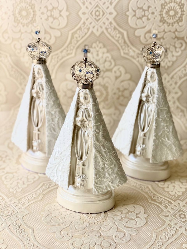 Nossa Senhora Aparecida 20cm em renda
