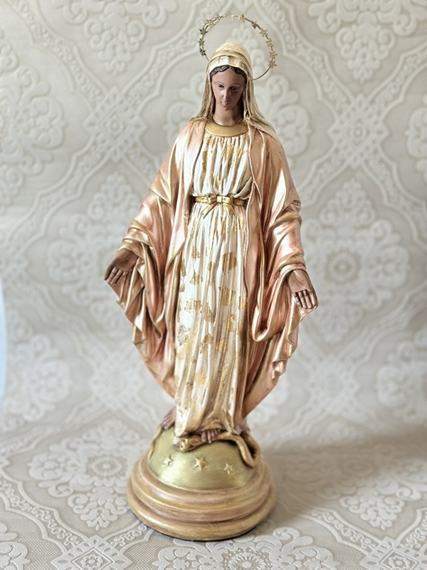 Nossa Senhora das Graças com 40cm rosê envelhecida