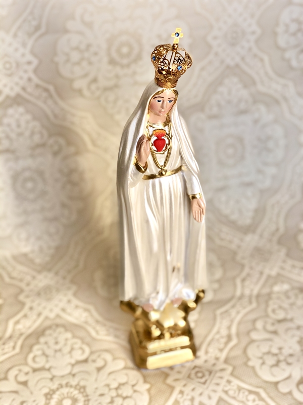 Imaculado Coração de Fátima 30cm perolada