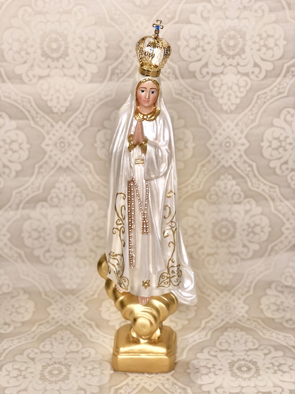 Nossa Senhora de Fátima 50cm pintura perolada