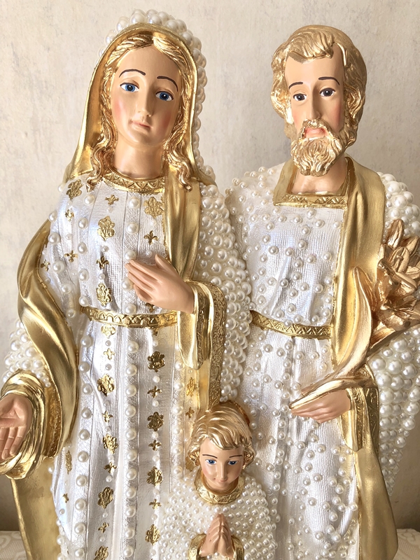 Sagrada Família em pé 60cm pérolas