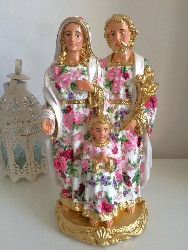 Sagrada Família 30cm Decoupage em Guardanapo