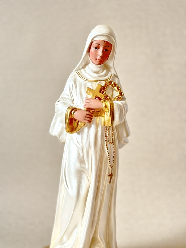 Santa Rita de Cássia 40cm em pintura perolada