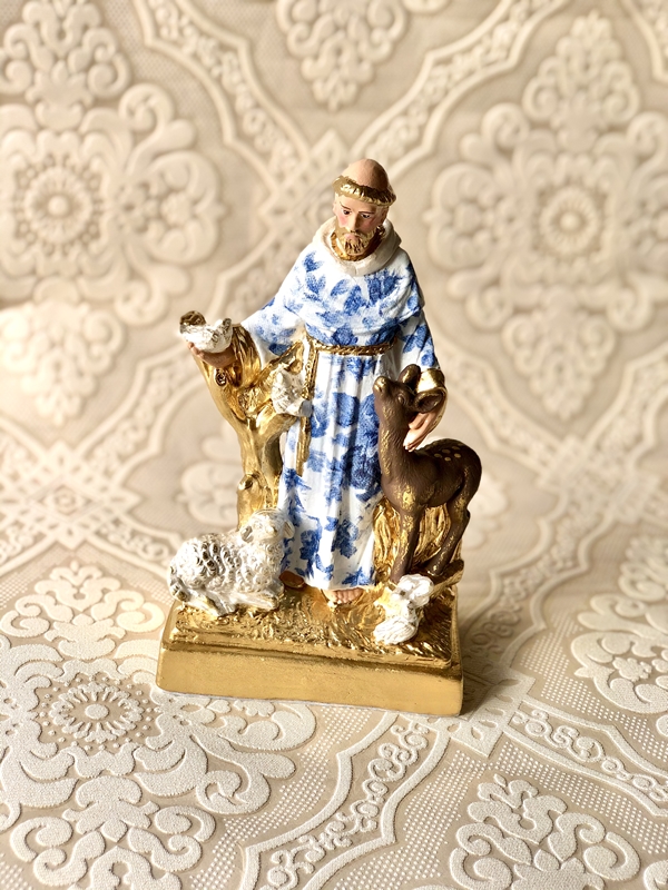 São Francisco de Assis 20cm Decoupage em Guardanapo