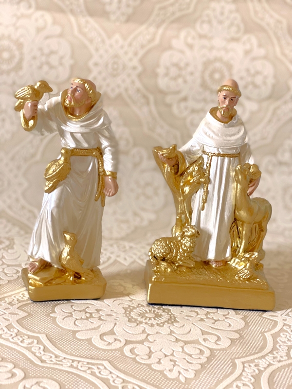 São Francisco de Assis 20cm pintura perolada