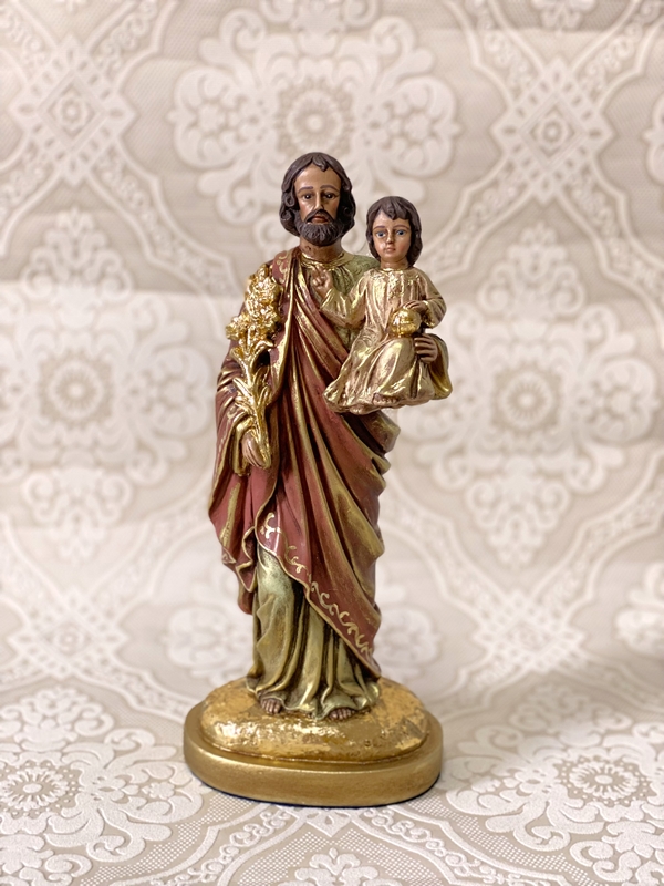 São José 30cm pintura acrílica envelhecida