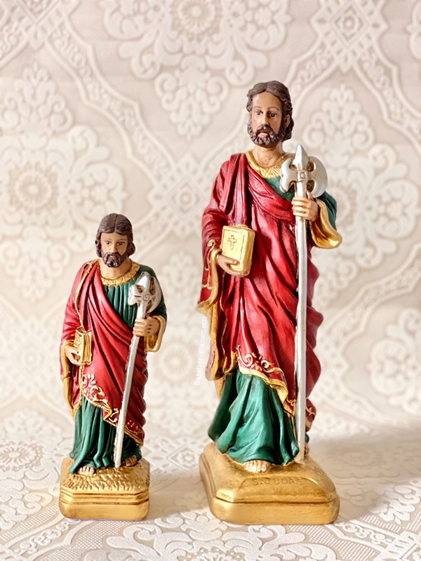 São Judas Tadeu 20cm e 30cm em pintura envelhecida