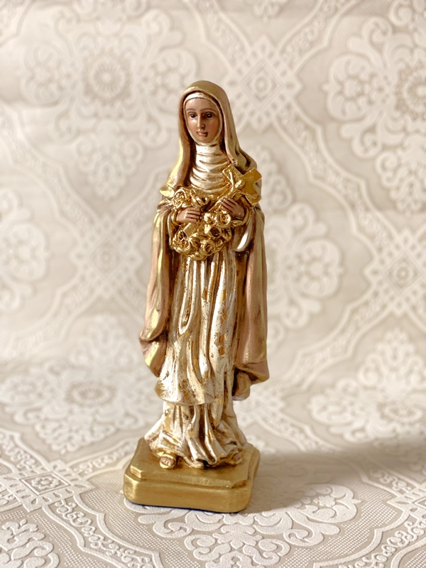 Santa Terezinha 30cm pintura envelhecida