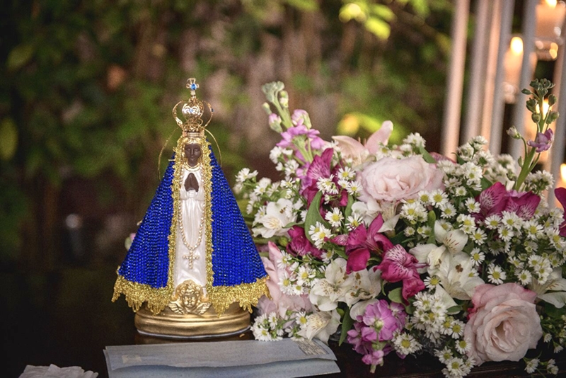 Nossa Senhora Aparecida 25cm em strass