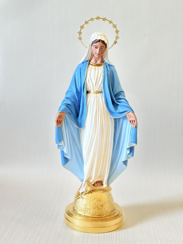 Nossa Senhora das Graças com 30cm em Resina pintura