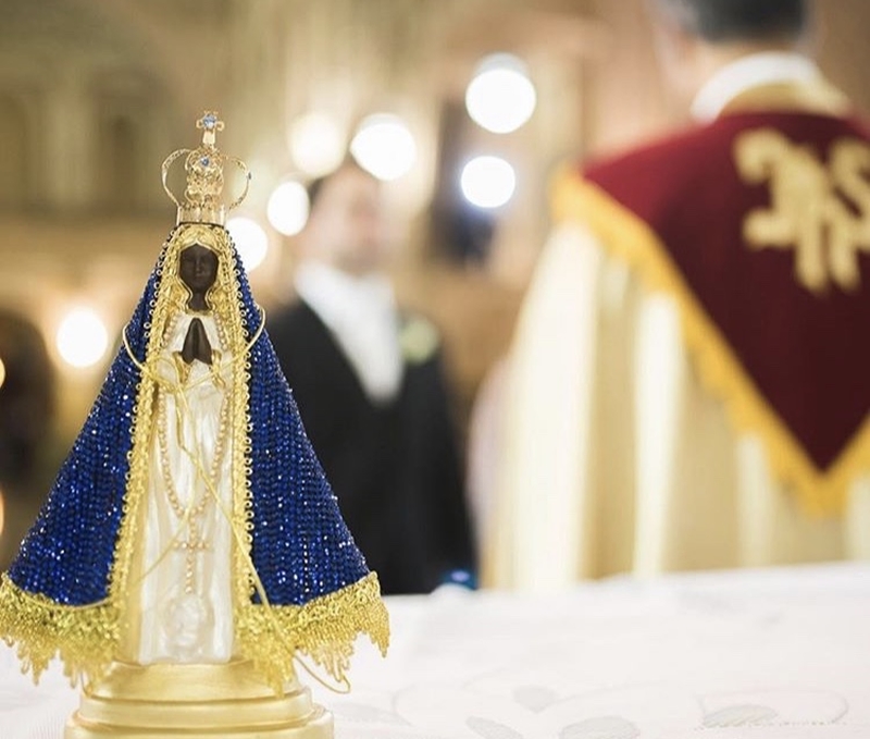 Nossa Senhora Aparecida 30cm strass