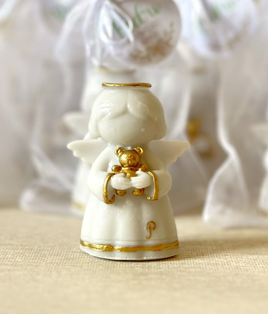 Anjinhos Ursinho 7,5cm resina